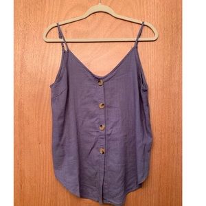 Hayden Los Angeles NWT linen button-down tank
